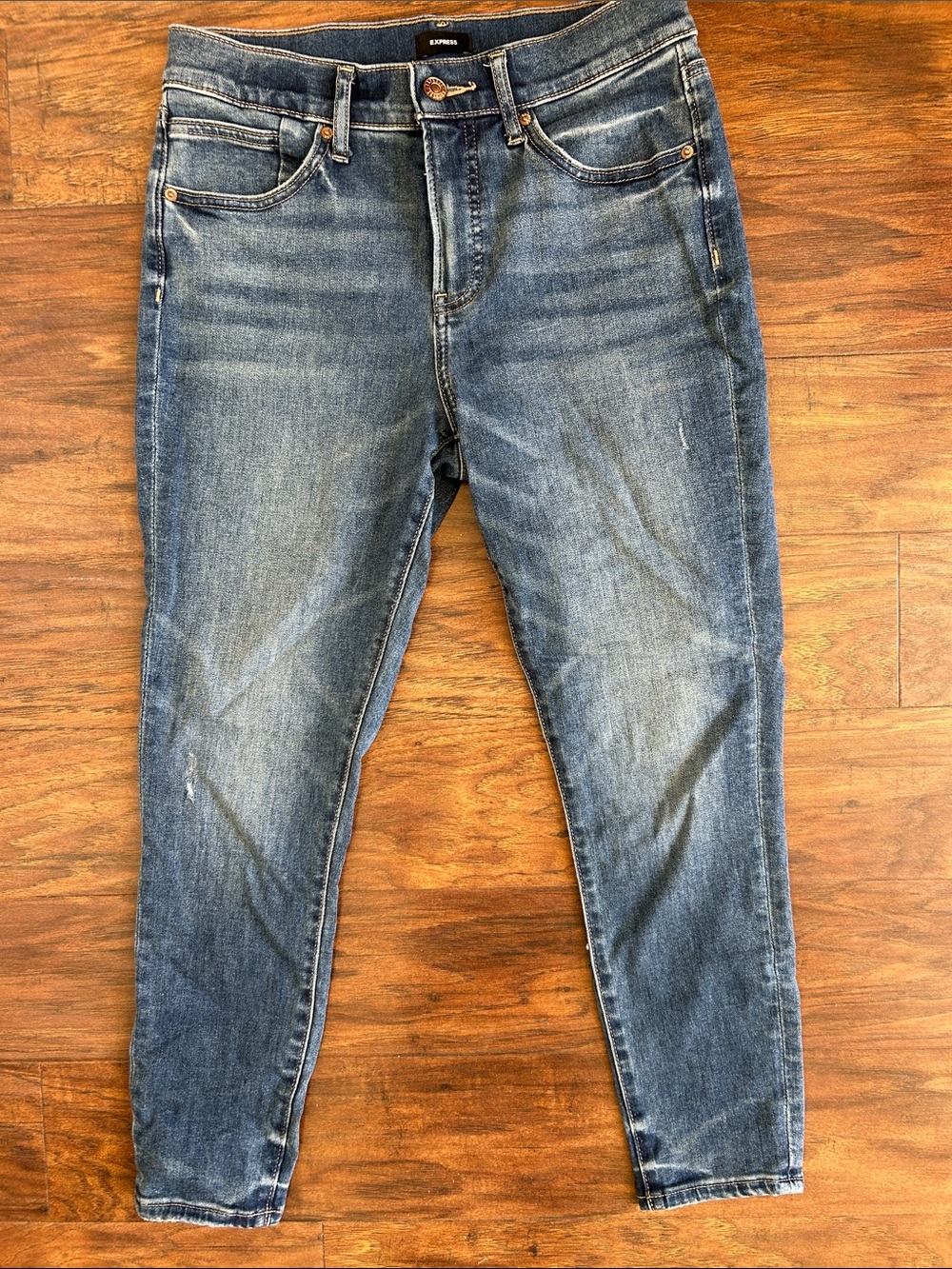 Express Blue Ankle Skinny Jeans